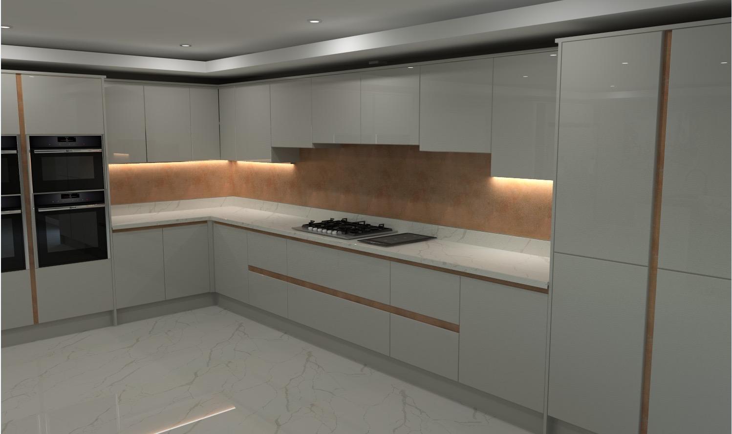 Mulberry House contemporary fitted kitchen